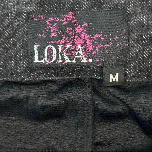 Rare LOKA brand black denim mini skirt - Picture 4 of 5